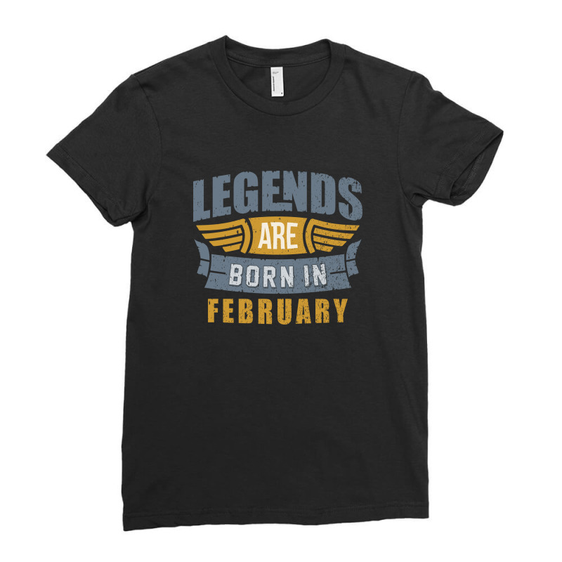 Legend Born February Ladies Fitted T-Shirt by nandapjr | Artistshot