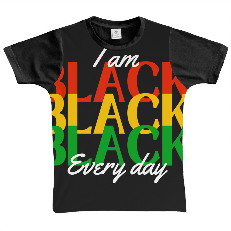 I Am Black Everyday Graphic Youth T-shirt by Aspanguji | Artistshot