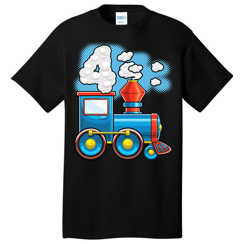 Chugga Chugga Train 4th Birthday Party Supply Birt Basic T-shirt | Artistshot