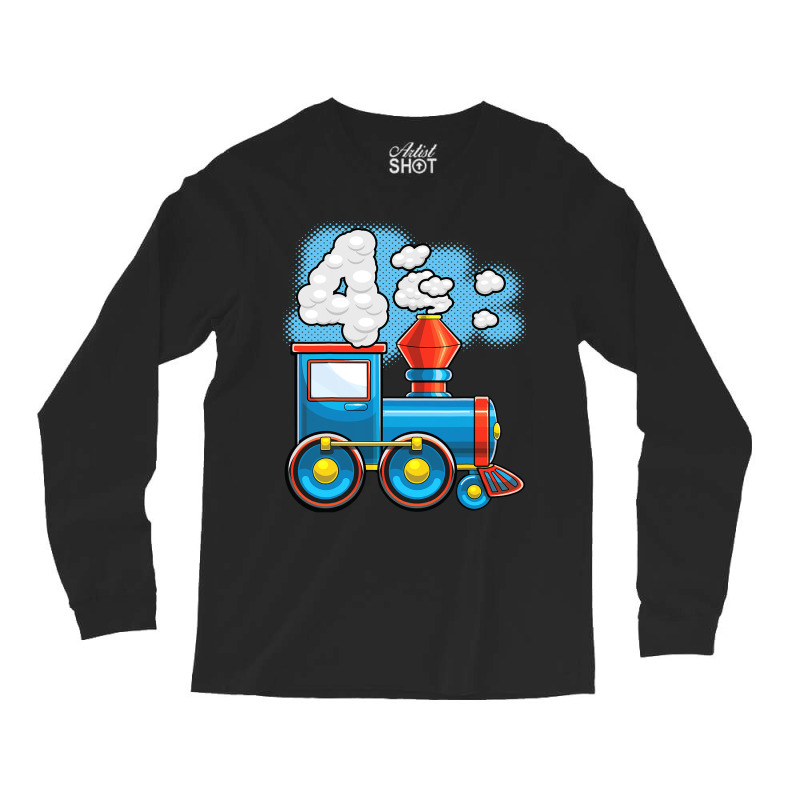 Chugga Chugga Train 4th Birthday Party Supply Birt Long Sleeve Shirts | Artistshot