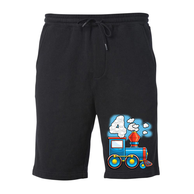 Chugga Chugga Train 4th Birthday Party Supply Birt Fleece Short | Artistshot