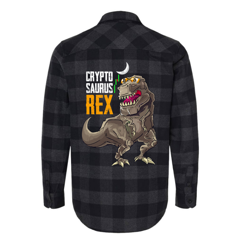 Cryptosaurus Rex Funny Bitcoin Dinosaur Btc Crypto Flannel Shirt | Artistshot