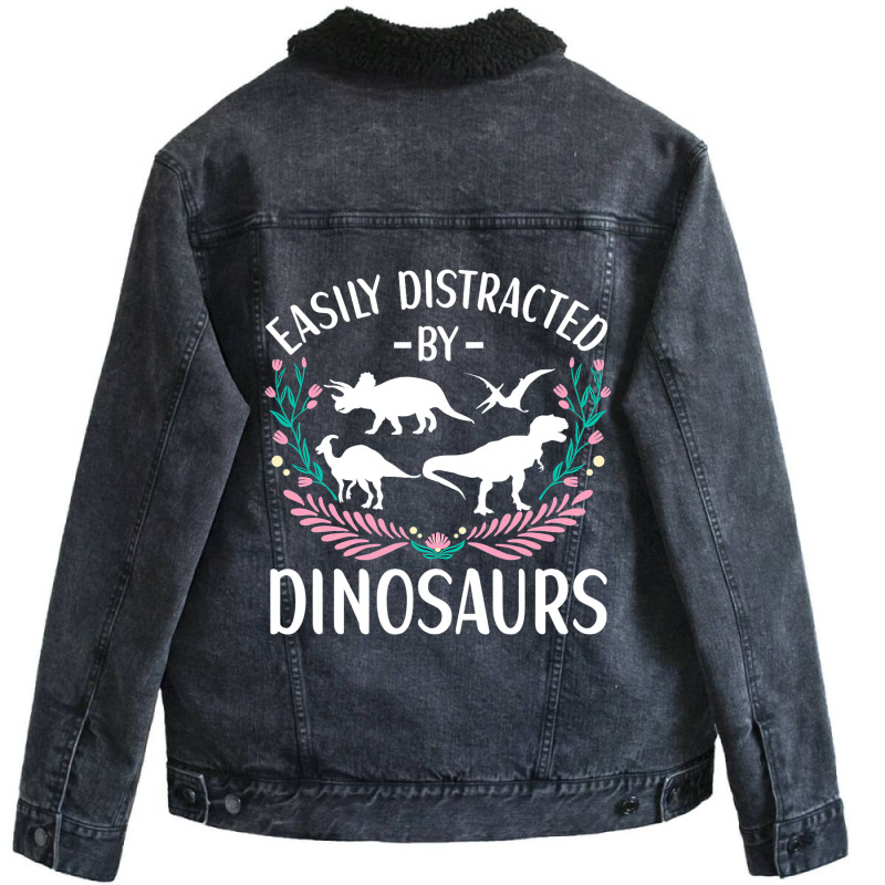 Dinosaur Outfit For Dino Lovers Apparel Women Girl Unisex Sherpa-lined Denim Jacket | Artistshot