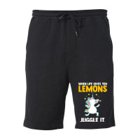 Funny Quotes When Life Gives You Lemons Juggle It  Fleece Short | Artistshot