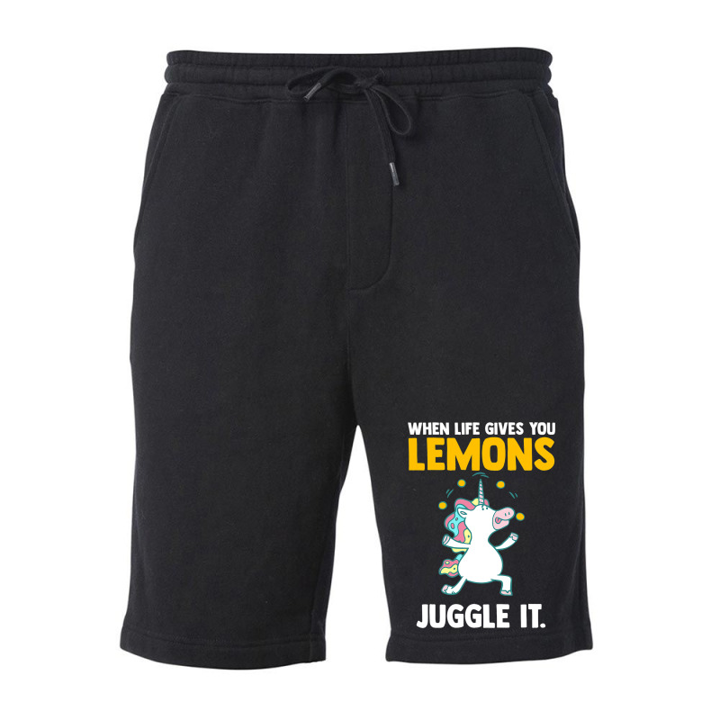 Funny Quotes When Life Gives You Lemons Juggle It  Fleece Short by VALARIEPATTERSON | Artistshot