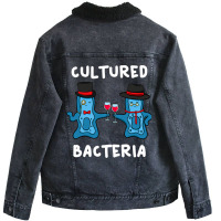 Cultured Bacteria Bacteriologist Microbiologist Bi Unisex Sherpa-lined Denim Jacket | Artistshot