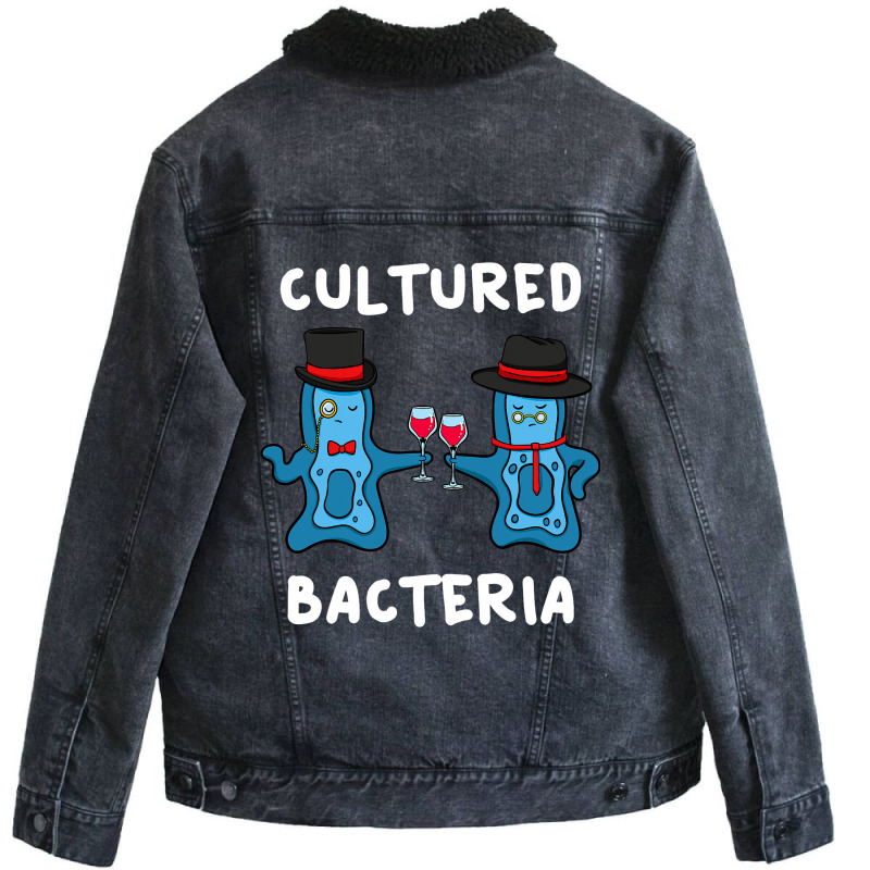 Cultured Bacteria Bacteriologist Microbiologist Bi Unisex Sherpa-lined Denim Jacket | Artistshot