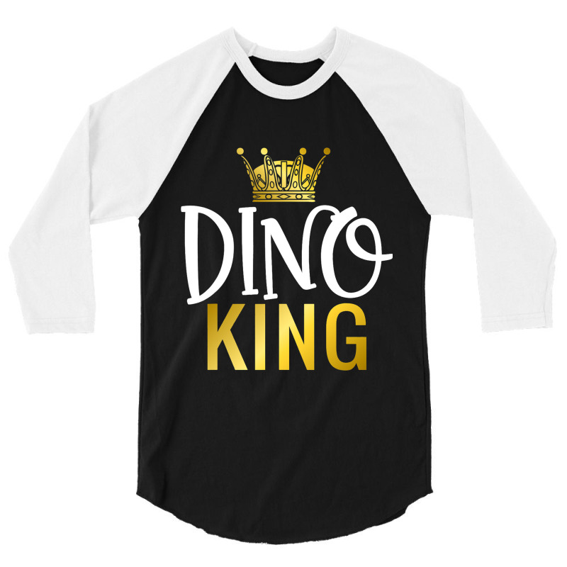 Dino King Boy Fossils Dinsosaur 3/4 Sleeve Shirt | Artistshot