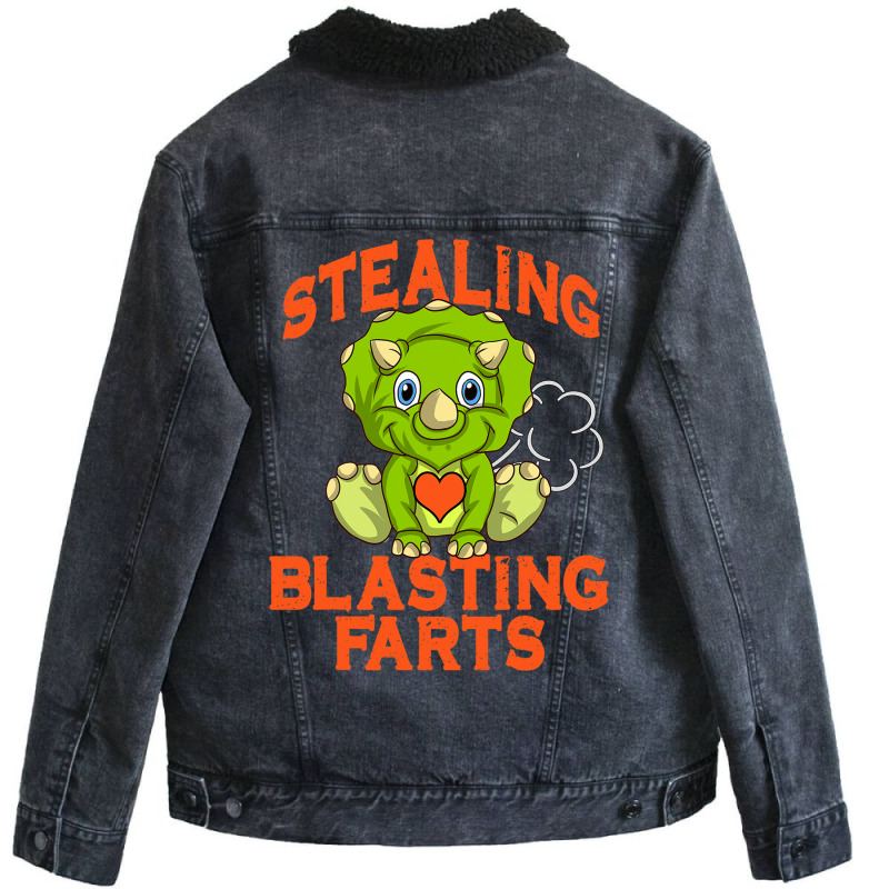 Fun Steal Hearts Blast Farts Boys Valentines Kids  Unisex Sherpa-lined Denim Jacket | Artistshot