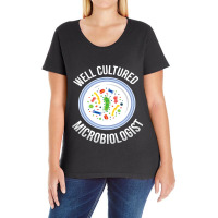 Cultured Microbiologist I Microbiology Petri Dish  Ladies Curvy T-shirt | Artistshot