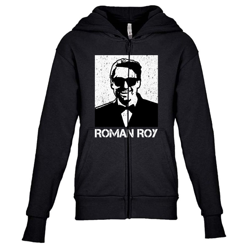 Roman Roy  B/w Youth Zipper Hoodie by Babybol | Artistshot