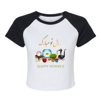 Happy Nuruz Raglan Crop Top | Artistshot