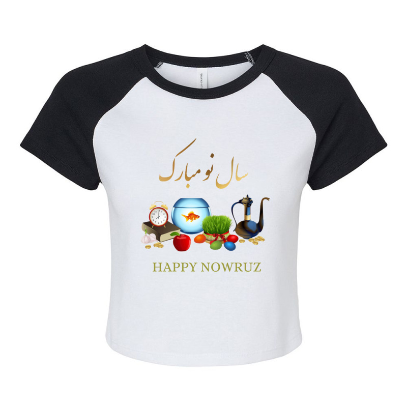 Happy Nuruz Raglan Crop Top by cm-arts | Artistshot