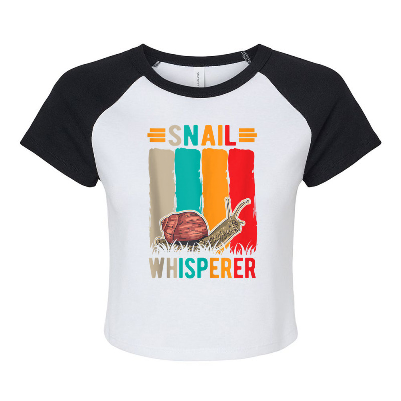 Snail Whisperer Tank Top Raglan Crop Top by cm-arts | Artistshot