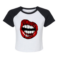 Vicious Lips Raglan Crop Top | Artistshot