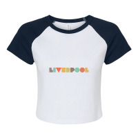 Liverpool Vintage Distressed Raglan Crop Top | Artistshot