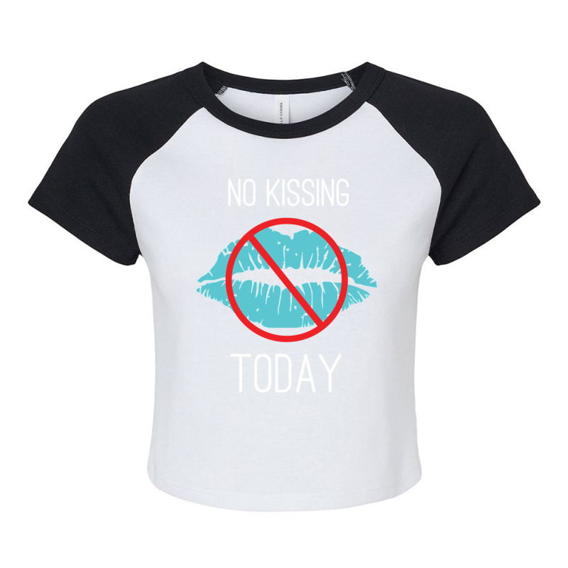 No Kissing Me Funny Pic Raglan Crop Top by RILEYALLEN | Artistshot