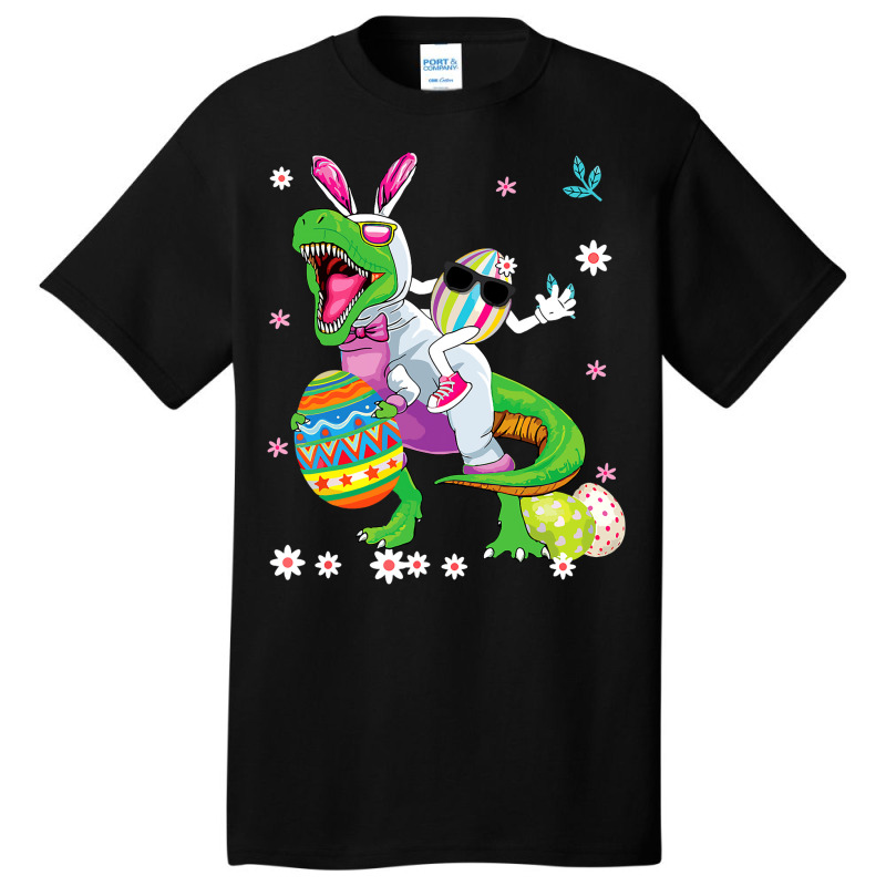 Easter Dinosaur Bunny Ears Easter Basket Stuffers  Basic T-shirt | Artistshot