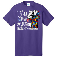 Fight For Autism Awareness World Autism Awareness Day 2021 T Shirt Basic T-shirt | Artistshot