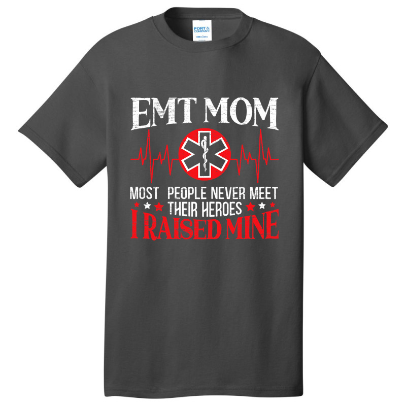 Womens Emt Mom Emergency Medical Technician Mothers Day Ambulance Basic T-shirt | Artistshot