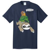 Sloth Turtle Snail Piggyback T Shirt Animal Running Wild Tee Basic T-shirt | Artistshot