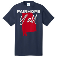 Womens Fairhope Alabama Y'all Al Pride State Map Cute V Neck T Shirt Basic T-shirt | Artistshot