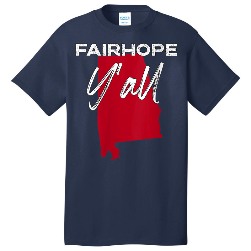 Womens Fairhope Alabama Y'all Al Pride State Map Cute V Neck T Shirt Basic T-shirt by paisleafuscaldo | Artistshot