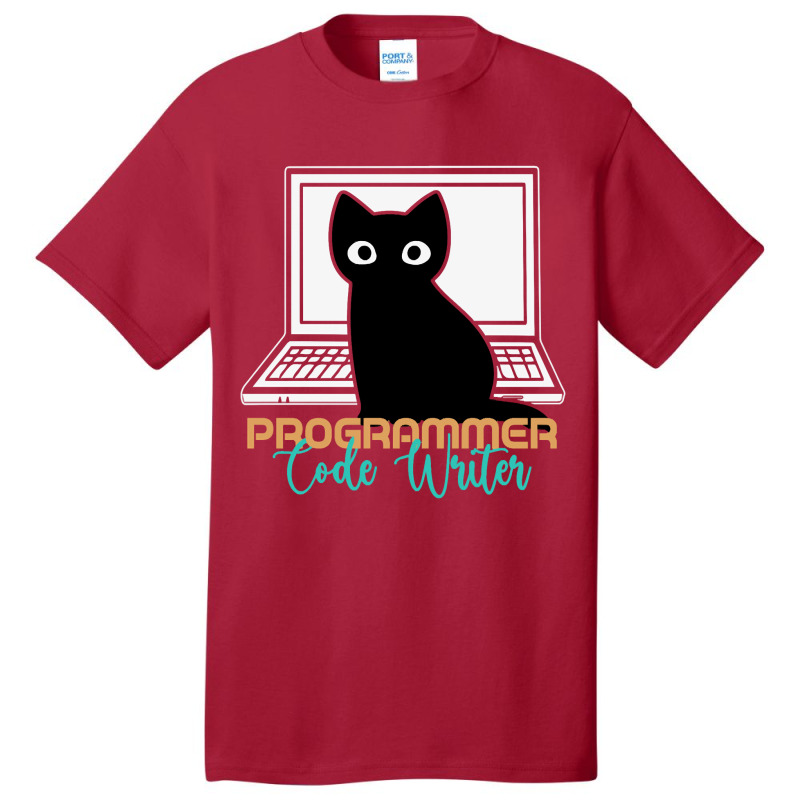 Funny Cat Programmer Code Writer Programming Codin Basic T-shirt | Artistshot