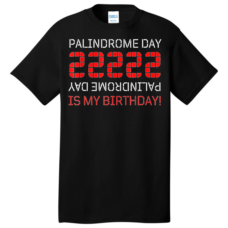 Palindrome Day 22222 Is My Birthday February 22 2022 Twosday T Shirt Basic T-shirt | Artistshot