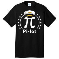 Pi Day Design For An Airplane Pilot T Shirt Basic T-shirt | Artistshot