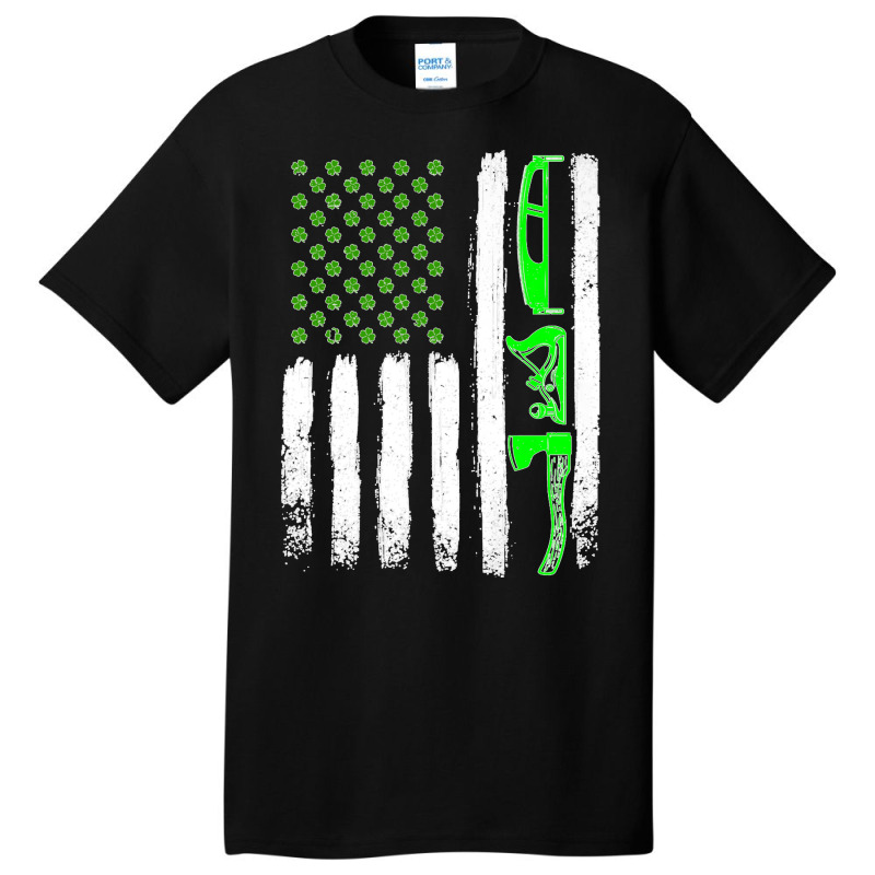 Woodworking St Patrick's Day Vintage Irish American Flag Premium T Shi Basic T-shirt | Artistshot