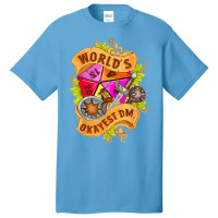 World Okayest Dm D20 Dice Gaming Rpg Board Games T Shirt Basic T-shirt | Artistshot