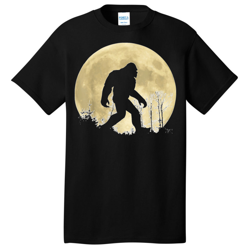 Funny Bigfoot Sasquatch Full Moon Forest T Shirt Basic T-shirt | Artistshot