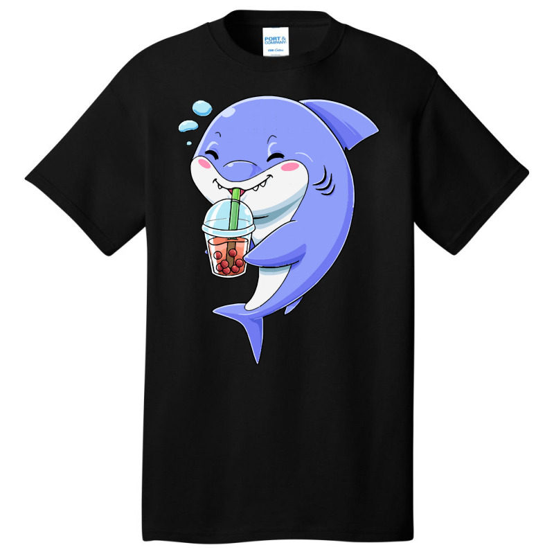 Shark Bubble Tea T  Shirt Shark Bubble Tea Sea Boba Milk Tea Chinese A Basic T-shirt by sengeryasmin | Artistshot