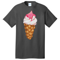 Bubble Waffle Ice Cream T  Shirt Egg Bubble Waffle Vanilla Ice Cream W Basic T-shirt | Artistshot