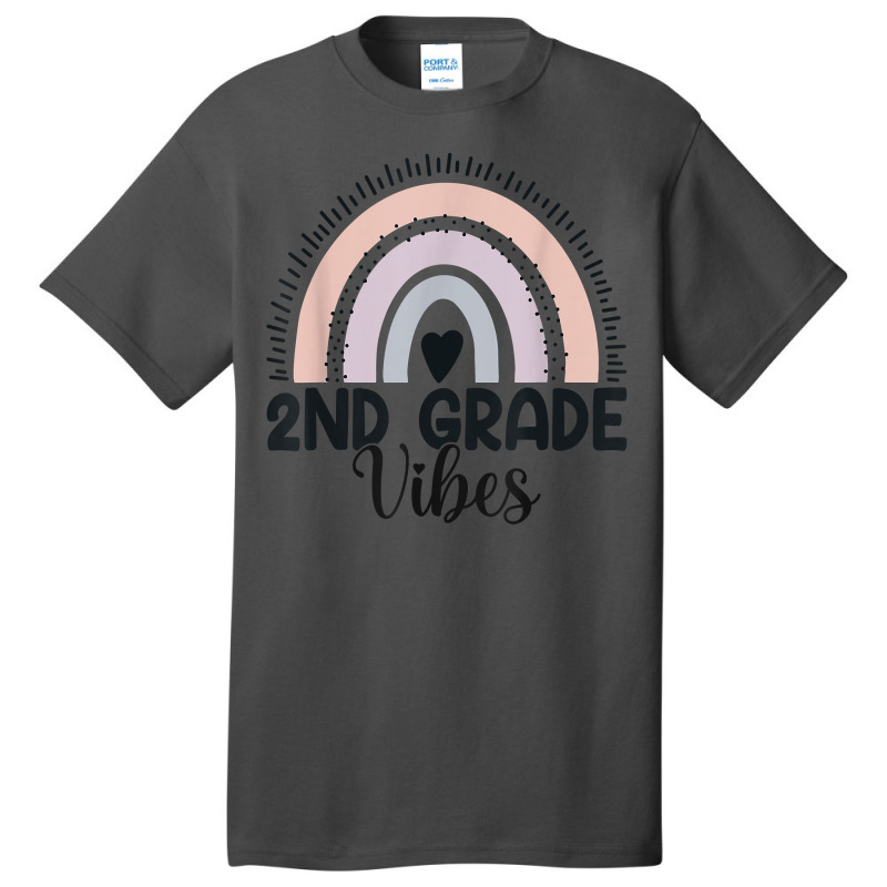 Second Grade Vibes Back To School Rainbow Teacher Boys Girls T Shirt Basic T-shirt | Artistshot