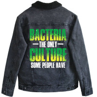 Biology Laboratory Science Microbiologist Funny Ba Unisex Sherpa-lined Denim Jacket | Artistshot