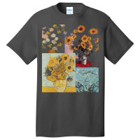 Famous Paintings T  Shirt Van Gogh Vs Claude Monet Floral Impressionis Basic T-shirt | Artistshot