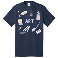 Pastel Rainbow Art School Subject Pack Basic T-shirt | Artistshot