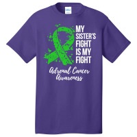 My Sister’s Fight Is My Fight Adrenal Cancer Awareness Basic T-shirt | Artistshot