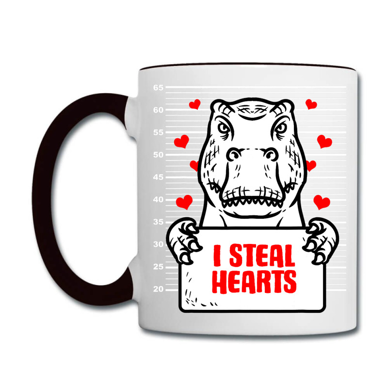 Dinosaur Valentines Day Kids I Steal Hearts Trex Coffee Mug | Artistshot