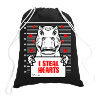 Dinosaur Valentines Day Kids I Steal Hearts Trex Drawstring Bags | Artistshot