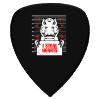 Dinosaur Valentines Day Kids I Steal Hearts Trex Shield S Patch | Artistshot