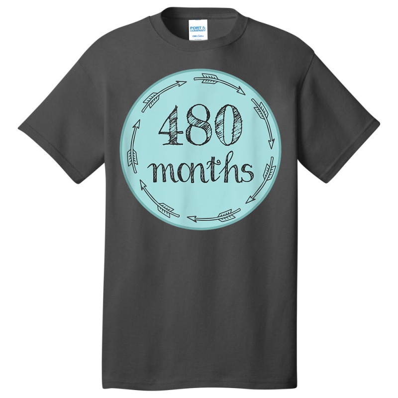 Funny 40th Birthday Milestone Belly Badge Gift Basic T-shirt by Hoang95 | Artistshot