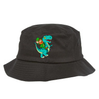 Funny Dinosaur Saint Patricks Day Top Hat Leprecha Bucket Hat | Artistshot