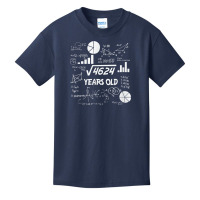 Birthday Square Root Math Problem Fun Calculation 68th T Shirt Basic Youth T-shirt | Artistshot