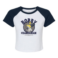 Womens Dungeons & Dragons Bobby The Barbarian V-neck Raglan Crop Top | Artistshot