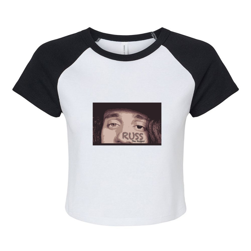 Russ Eyes Raglan Crop Top | Artistshot