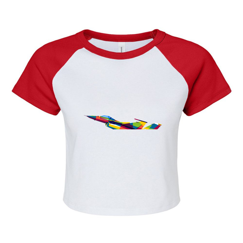 F-16 Fighting Falcon-fcq6y Raglan Crop Top by Kanmosrin52 | Artistshot