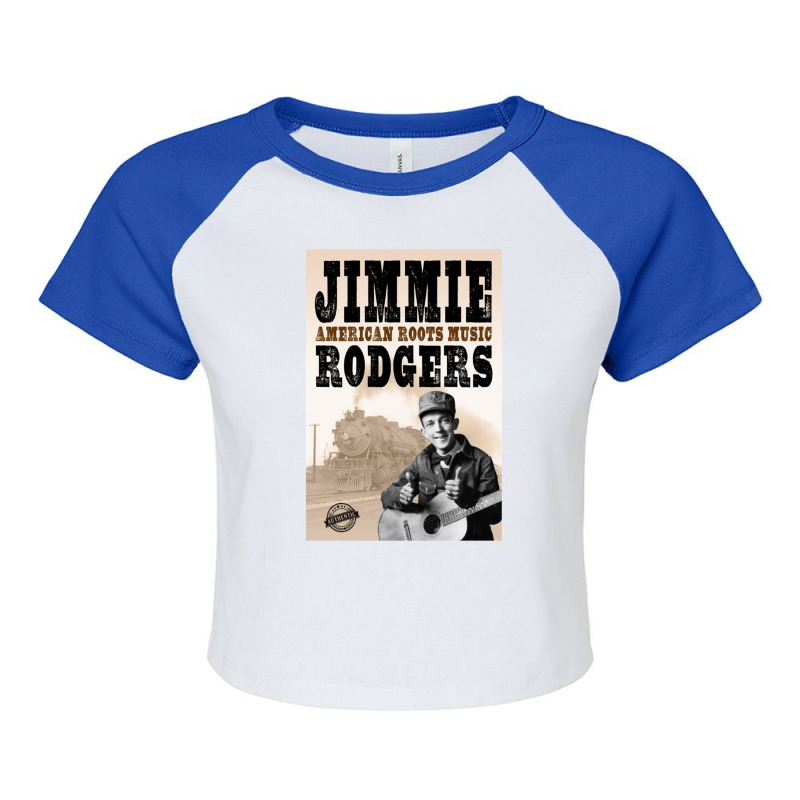 Jimmie Rodgers - American Roots Classic 1 Raglan Crop Top by JamesMccollough | Artistshot